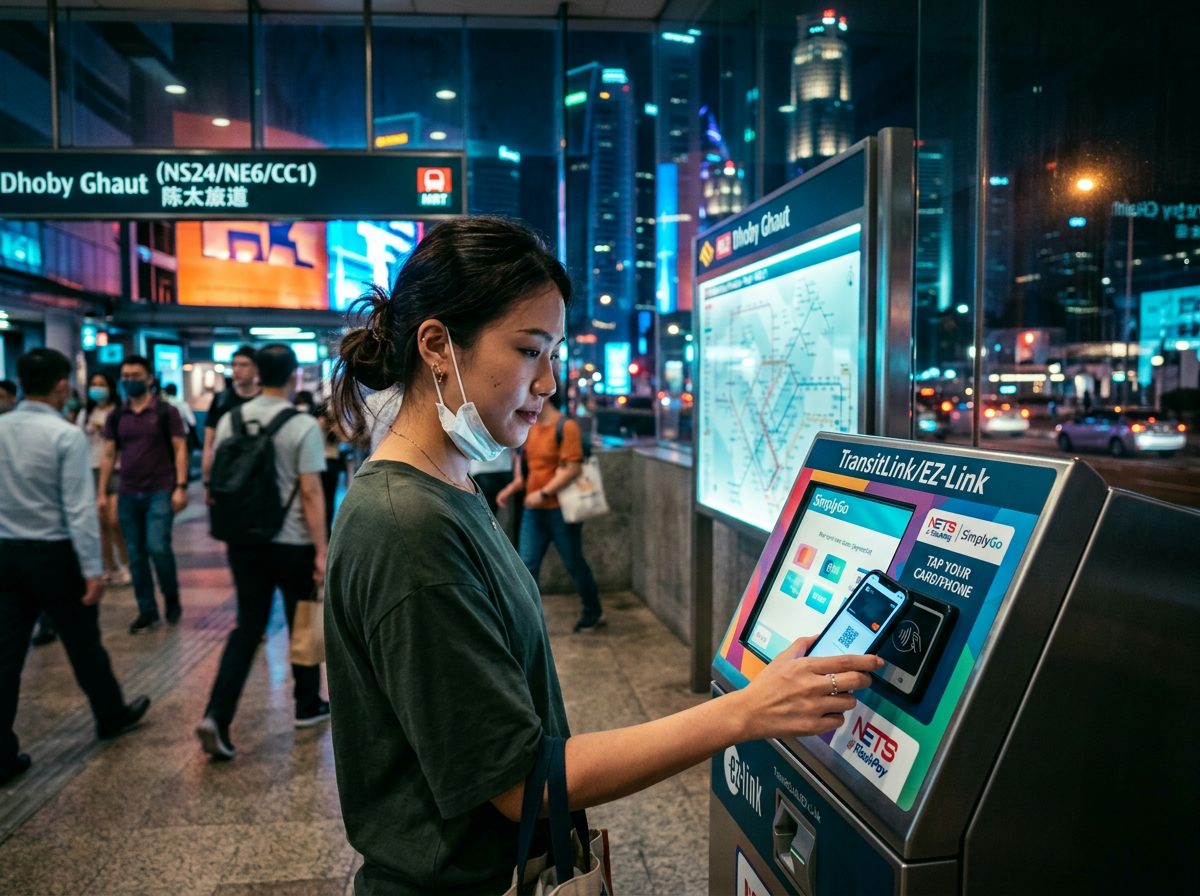 Topping up at a Singapore kiosk